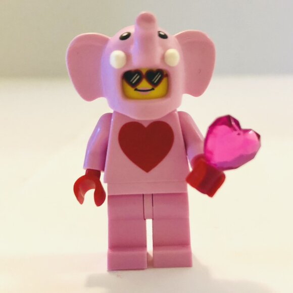 Lego Minifigures Lot Pink Elephant Blue Dog Pug Chocolate Bunny Duck Lifesaver - Picture 2 of 12